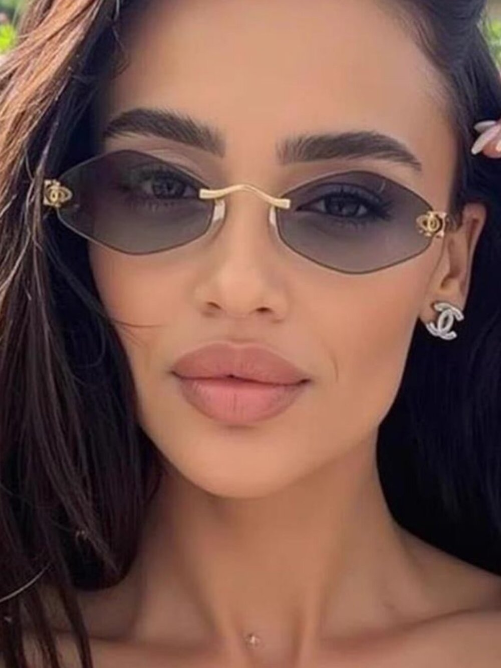 Retro Frameless Sunglasses